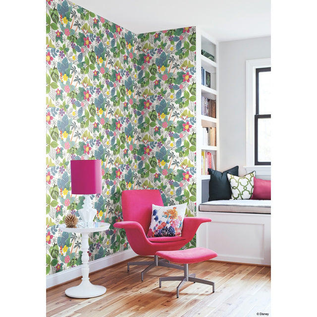 Disney Moana Jungle Blue Peel & Stick Wallpaper with Whimsical Novelty Pattern - York RMK11799WP