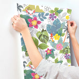 Disney Moana Jungle Blue Peel & Stick Wallpaper with Whimsical Novelty Pattern - York RMK11799WP
