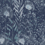Dandelion Blue Peel & Stick Wallpaper with Modern Botanical Floral Pattern - York RMK11825WP