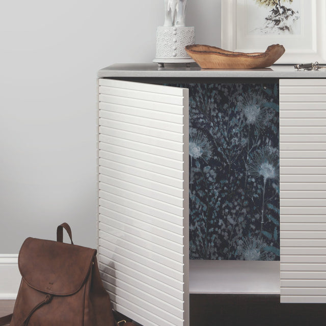 Dandelion Blue Peel & Stick Wallpaper with Modern Botanical Floral Pattern - York RMK11825WP