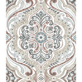 Bohemian Damask Beige Peel & Stick Wallpaper with Bohemian Global Damask Pattern - York RMK11830WP