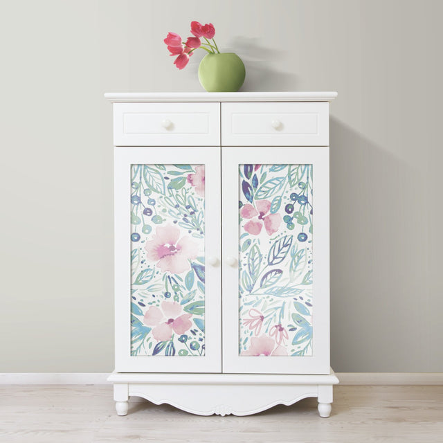 Clara Jean April Showers Pink Peel & Stick Wallpaper with Whimsical Nature Motif - York RMK11839WP