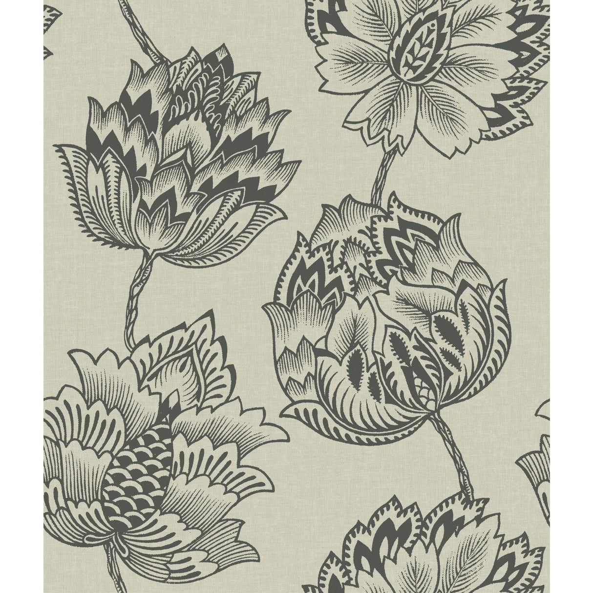 Batik Jacobean Taupe Peel & Stick Wallpaper