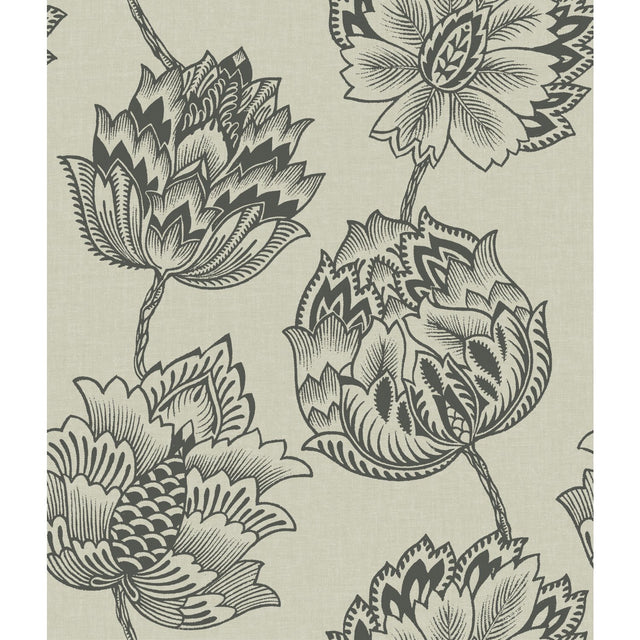 Batik Jacobean Taupe Peel & Stick Wallpaper