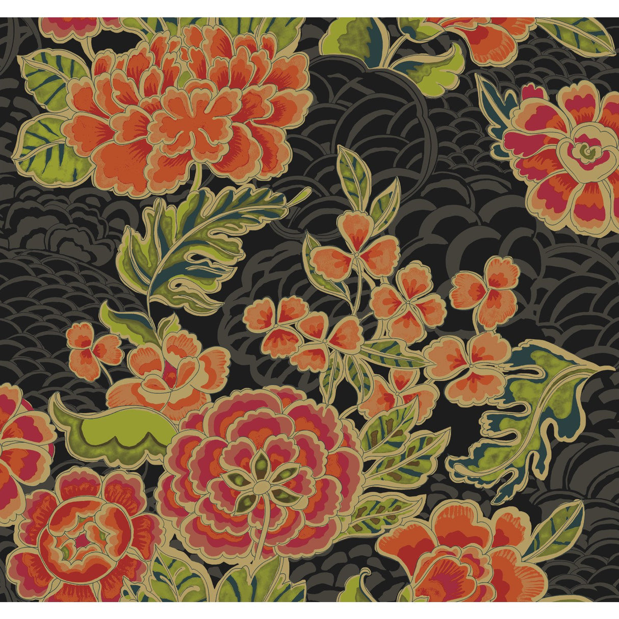 Zen Garden Pink Peel & Stick Wallpaper with Floral Pattern, Modern Style - York RMK11856RL