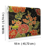 Zen Garden Pink Peel & Stick Wallpaper with Floral Pattern, Modern Style - York RMK11856RL