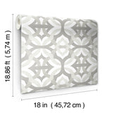 Tipton Taupe Peel & Stick Wallpaper with Modern Geometric Pattern - York RMK11865RL