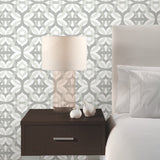 Tipton Taupe Peel & Stick Wallpaper with Modern Geometric Pattern - York RMK11865RL