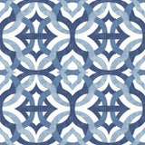 Tipton Blue Peel & Stick Wallpaper with Geometric Abstract Motif - York RMK11866RL