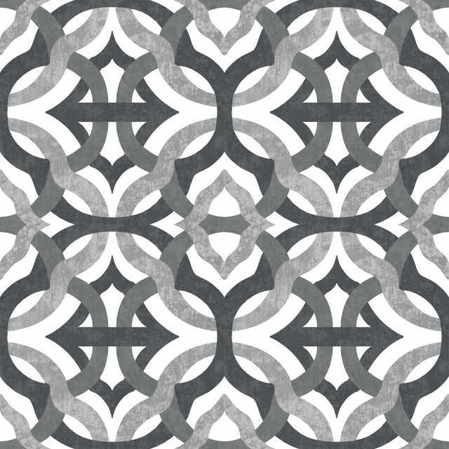 Tipton Grey Geometric Abstract Peel & Stick Wallpaper - Waverly/RoomMates RMK11867RL