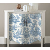 Country Life Toile Blue Peel & Stick Wallpaper with Country Toile Pattern - York RMK11868WP