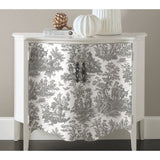 Country Life Toile Grey Peel & Stick Wallpaper with Classic Country Toile Pattern - York RMK11869WP