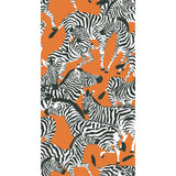 Herd Together Orange Peel & Stick Wallpaper with Novelty Zebra Pattern, Traditional Style - York RMK11875RL