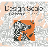 Herd Together Orange Peel & Stick Wallpaper with Novelty Zebra Pattern, Traditional Style - York RMK11875RL
