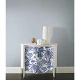 Exotic Curiosity Blue Peel & Stick Wallpaper with Botanical Floral Pattern, Modern Style - York RMK11881RL