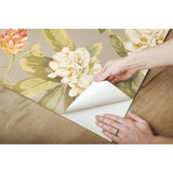 Live Artfully Taupe Peel & Stick Wallpaper with Floral Botanical Pattern - York RMK11883RL