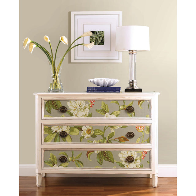 Live Artfully Taupe Peel & Stick Wallpaper with Floral Botanical Pattern - York RMK11883RL