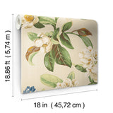 Live Artfully Green Floral Peel & Stick Wallpaper with Traditional Nature Pattern - York RMK11884RL