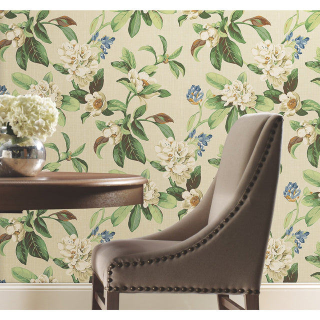 Live Artfully Green Floral Peel & Stick Wallpaper with Traditional Nature Pattern - York RMK11884RL