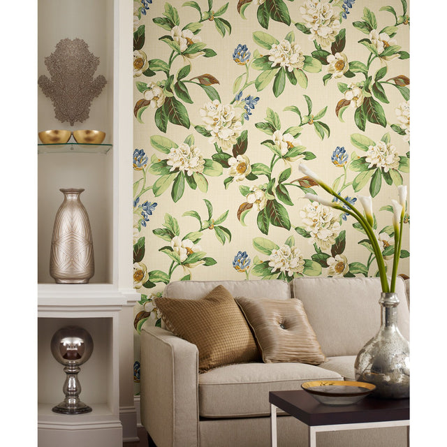 Live Artfully Green Floral Peel & Stick Wallpaper with Traditional Nature Pattern - York RMK11884RL