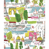 Arrondissement Green Peel & Stick Wallpaper with Paris Map Motif - York RMK11888RL