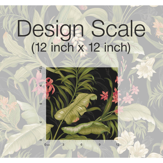 Wailea Coast Green Peel & Stick Wallpaper with Botanical Floral Pattern, Modern Style - York RMK11894RL
