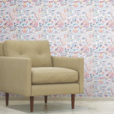 Mod Faces Pink Peel & Stick Wallpaper with Glam Global Novelty Pattern - York RMK11897RL