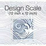 Asian Waves Blue Peel & Stick Wallpaper with Coastal Novelty Pattern - York RMK11900RL