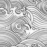 Asian Waves Black Peel & Stick Wallpaper with Coastal Novelty Pattern - York RMK11901RL