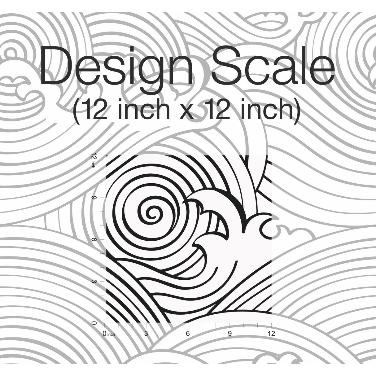 Asian Waves Black Peel & Stick Wallpaper with Coastal Novelty Pattern - York RMK11901RL