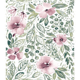 Clara Jean April Showers Pink Peel & Stick Wallpaper with Whimsical Nature Novelty Pattern - York RMK11906WP