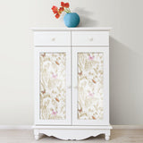 Butterfly Sketch Pink Peel & Stick Wallpaper with Metallic Botanical Butterfly Motif - York RMK11911WP