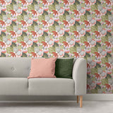 Retro Tropical Leaves Green Peel & Stick Wallpaper with Nature Leaves Retro Pattern - York RMK11913WP