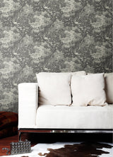 Jungle Toile Taupe Peel & Stick Wallpaper with Botanical Toile Pattern, Modern Style - York RMK11915WP