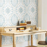 Bohemian Damask Yellow Peel & Stick Wallpaper with Global Bohemian Damask Pattern - York RMK11936WP