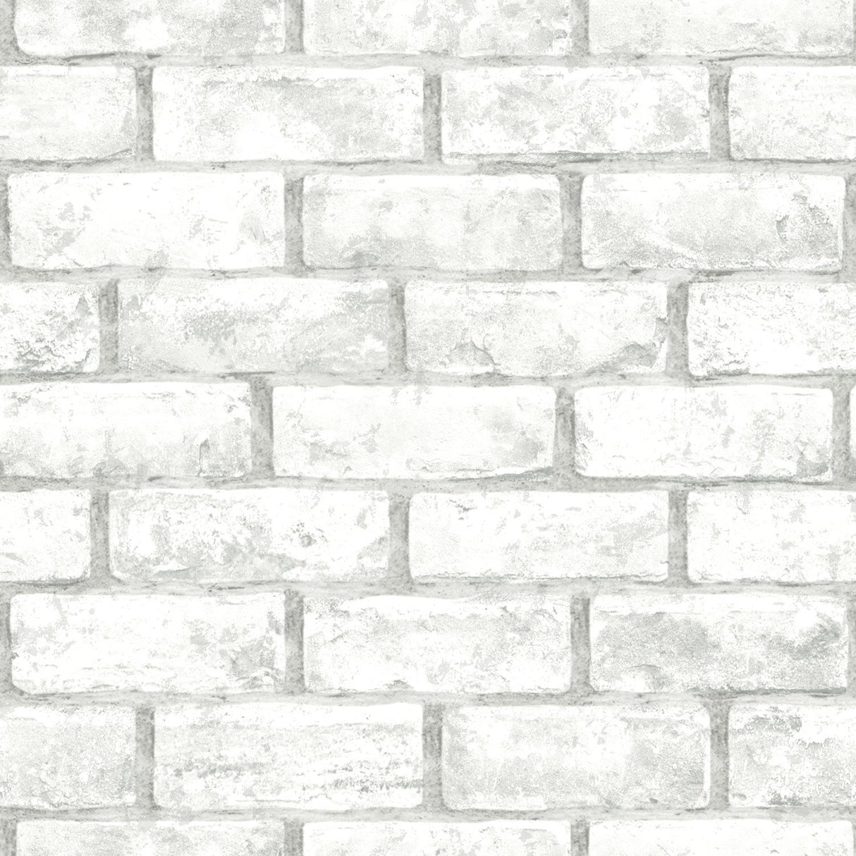 Brick Taupe Peel & Stick Wallpaper in White/Taupe with Industrial Rustic Brick Pattern - York RMK11939WP