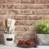Brick Brown Peel & Stick Wallpaper with Industrial Brick Pattern - York RMK11940WP
