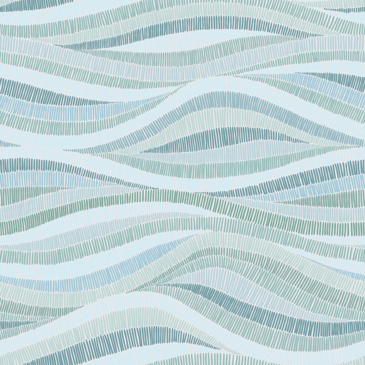 Mosaic Waves Blue Peel & Stick Wallpaper with Modern Ocean Novelty Pattern - York RMK11943RL
