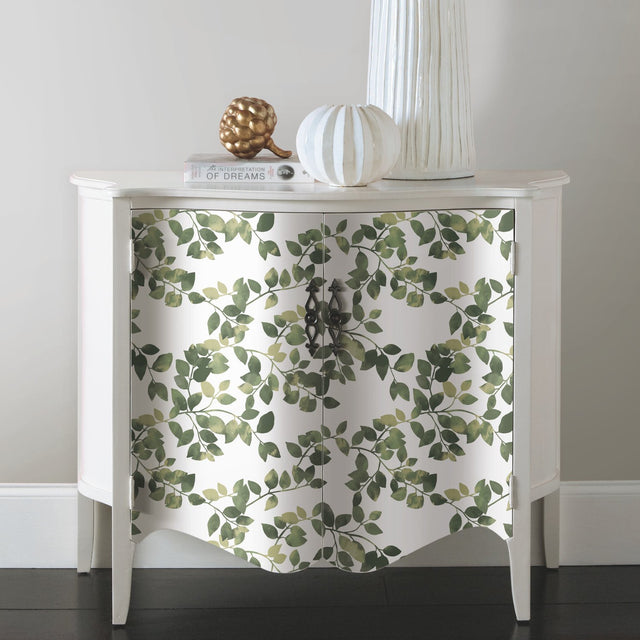 Latvus Green Peel & Stick Wallpaper with Botanical Leaves Pattern - York RMK11946WP
