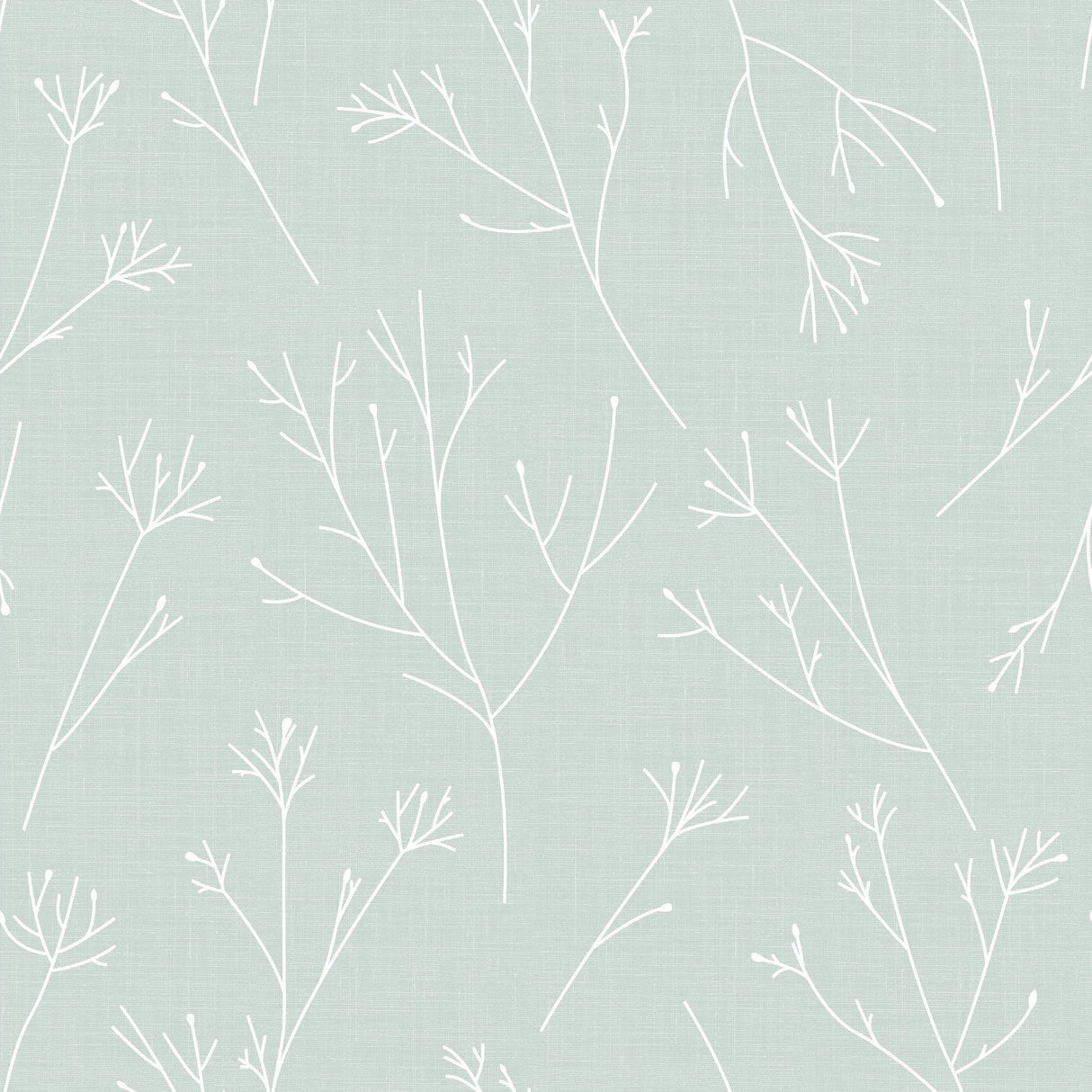 Twigs Green Peel & Stick Wallpaper with Modern Botanical Twig Pattern - York RMK11950WP