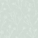 Twigs Green Peel & Stick Wallpaper with Modern Botanical Twig Pattern - York RMK11950WP