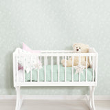 Twigs Green Peel & Stick Wallpaper with Modern Botanical Twig Pattern - York RMK11950WP