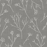 Twigs Grey Peel & Stick Wallpaper with Modern Woods & Forests Motif - York RMK11966WP