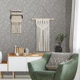 Twigs Grey Peel & Stick Wallpaper with Modern Woods & Forests Motif - York RMK11966WP