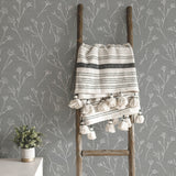 Twigs Grey Peel & Stick Wallpaper with Modern Woods & Forests Motif - York RMK11966WP
