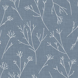 Twigs Blue Peel & Stick Wallpaper with Modern Scandinavian Twig Motif - York RMK11967WP