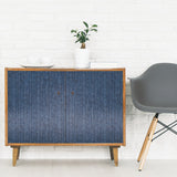 Crackled Stria Texture Navy Peel & Stick Wallpaper with Modern Abstract Stripe Pattern - York RMK11979WP