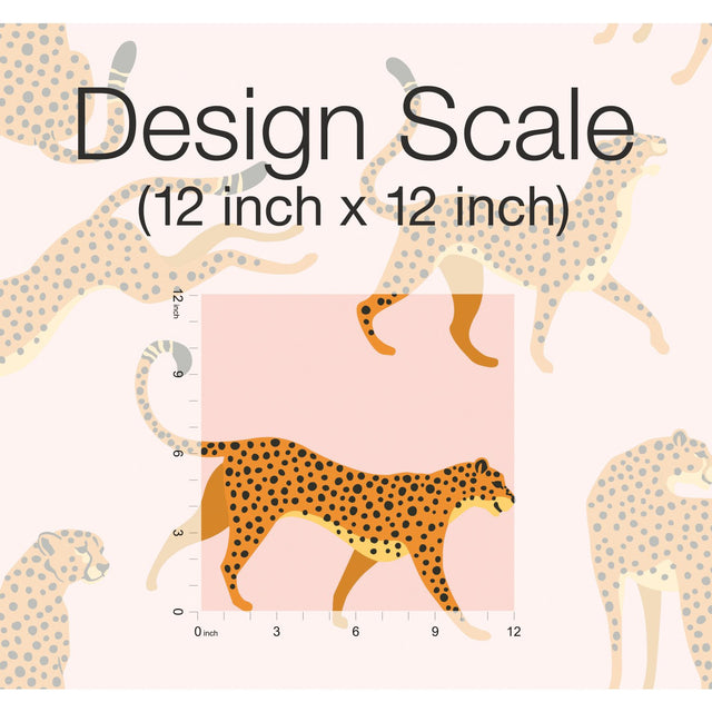 Cheetah Cheetah Pink Peel & Stick Wallpaper with Novelty Whimsical Animal Motif - York RMK11984RL