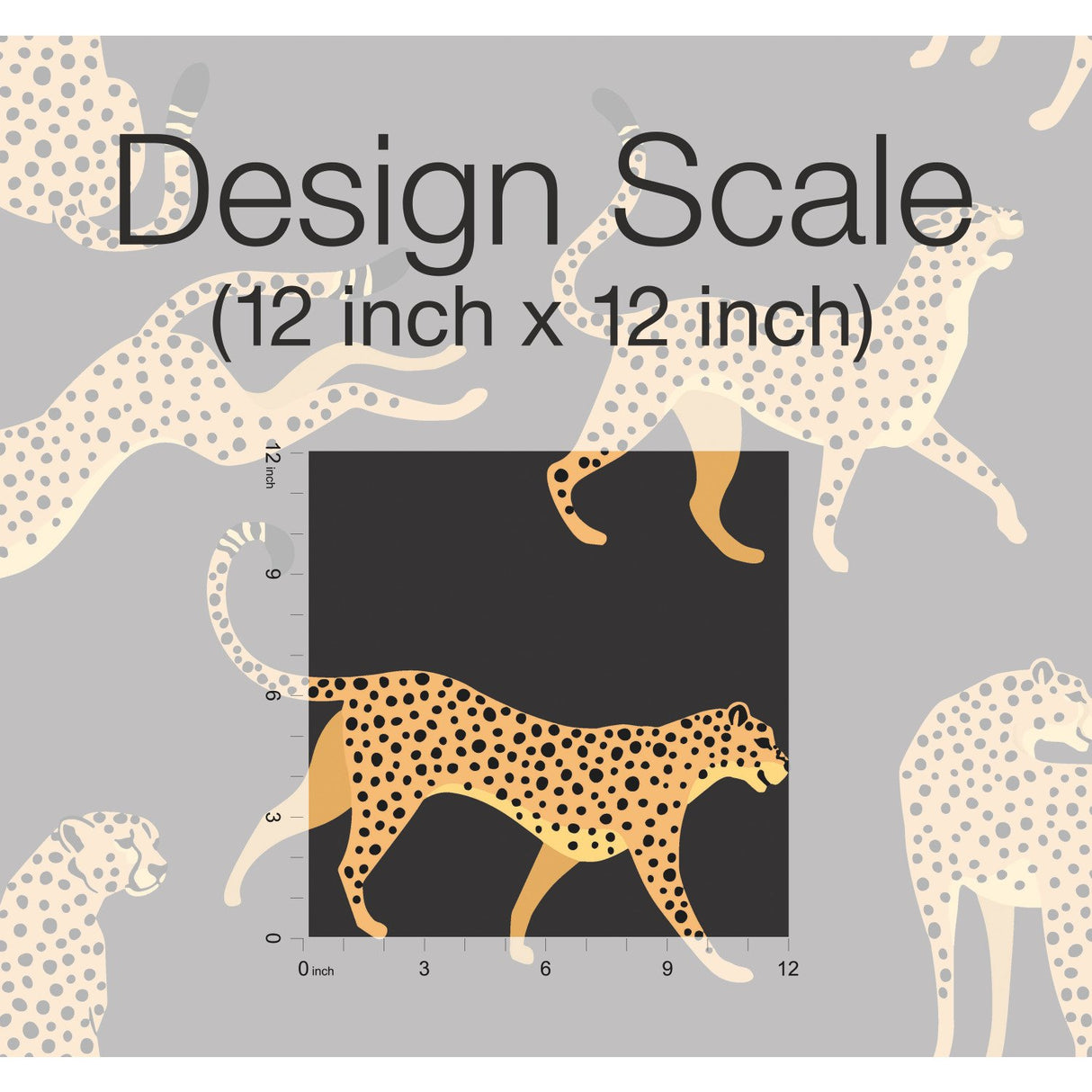 Cheetah Cheetah Orange Peel & Stick Wallpaper with Novelty Whimsical Animal Pattern - York RMK11986RL