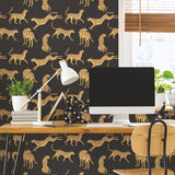 Cheetah Cheetah Orange Peel & Stick Wallpaper with Novelty Whimsical Animal Pattern - York RMK11986RL